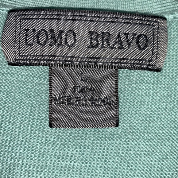Uomo Bravo button down vest 100% Merino - Picture 5 of 10